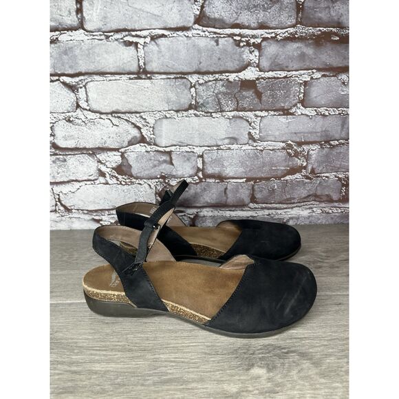 Dansko Rowan Black Leather Waxy MaryJane Closed Toe Sandal Women sz 38EU/7.5M US - Picture 16 of 16